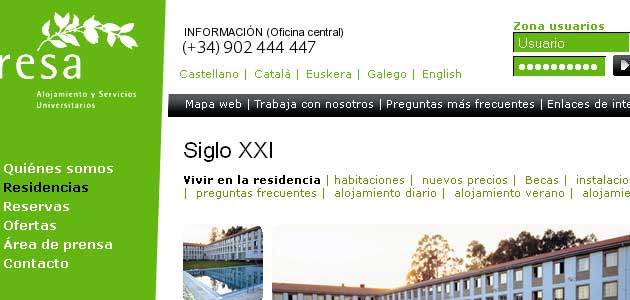 Convocatoria de tres prazas na Residencia Siglo XXI