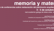 memoria y materia. III ciclo de conferencias sobre restauración do patrimonio arquitectónico