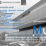Mestrado Universitario en Arquitectura Sanitaria e Asistencial. MuASA  Información curso 2012 · 13