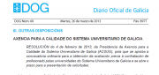 Prazo límite para solicitar avalación previa a contratación do profesorado doutor. ACSUG