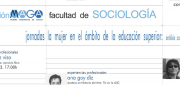 Xornadas "A muller no ámbito da educación superior" @ Salón de actos. Facultad Sociología