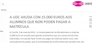 Límite prazo solicitude de axudas aos alumnos que no poden pagar a matrícula @ Sección de Bolsas. Pavillón de Estudantes. Campus de Elviña