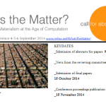 Call for papers: What´s the Matter?