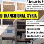 Lecture by Patricia Muñiz: Emergency and transitional, Syria