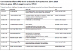 Convocatoria defensa TFG Grao en Estudos de Arquitectura. 20.09.2019 @ Salón de Graos. ETSAC