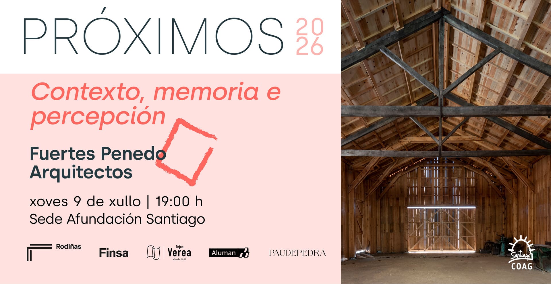 Conferencia de Fuertes Penedo Arquitectos en Santiago de Compostela