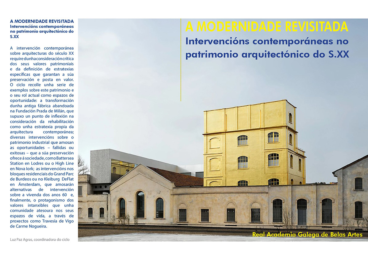Ciclo de conferencias “A modernidade revisitada” na RAGBA