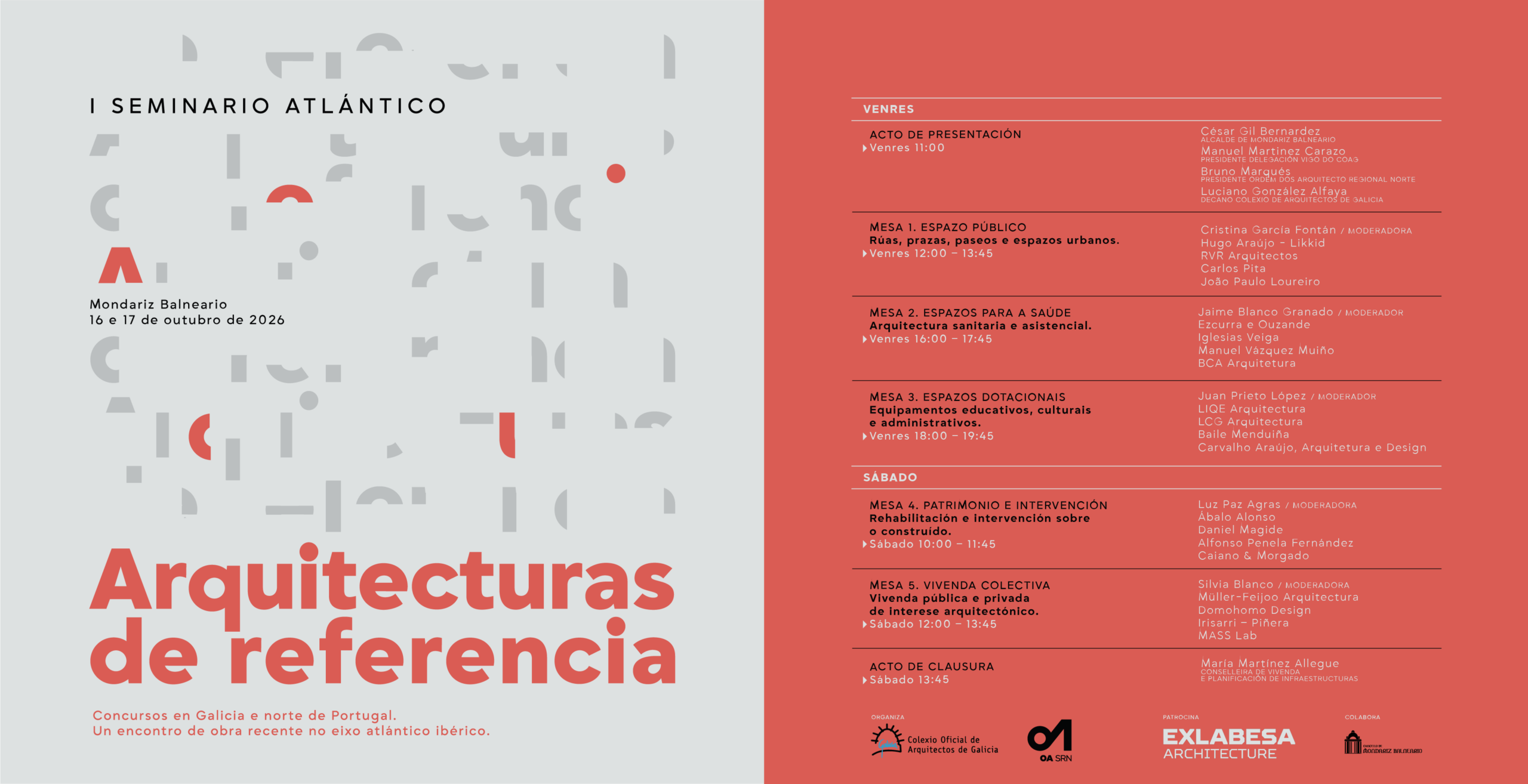 I Seminario Atlántico “Arquitecturas de referencia” en Mondariz-Balneario